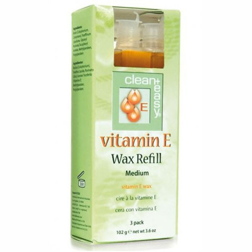 [clean+easy] Vitamin E Wax Refills-Medium, 3pk
